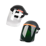 Maxbell Welding Face Shield with Hard Hat Impact Resistant Visor Practical Protector Black and Clear