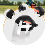Maxbell Welding Face Shield with Hard Hat Impact Resistant Visor Practical Protector Black and Clear