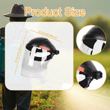 Maxbell Welding Face Shield with Hard Hat Impact Resistant Visor Practical Protector Black and Clear