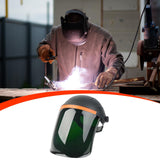 Maxbell Welding Face Shield with Hard Hat Impact Resistant Visor Practical Protector Black and Green