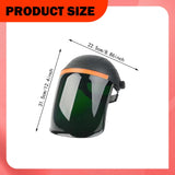 Maxbell Welding Face Shield with Hard Hat Impact Resistant Visor Practical Protector Black and Green