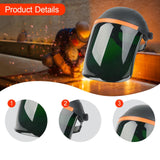 Maxbell Welding Face Shield with Hard Hat Impact Resistant Visor Practical Protector Black and Green