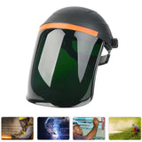 Maxbell Welding Face Shield with Hard Hat Impact Resistant Visor Practical Protector Black and Green