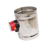 Maxbell Stainless Steel Electric Air Duct Damper Valve for HVAC Air Balancing System OD 150mm AC220V