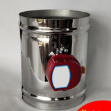 Maxbell Stainless Steel Electric Air Duct Damper Valve for HVAC Air Balancing System OD 150mm AC220V