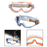 Maxbell Safety Goggles Clear Lens for Adults for Industrial Spraying Scientific Work Orange
