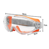 Maxbell Safety Goggles Clear Lens for Adults for Industrial Spraying Scientific Work Orange