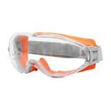 Maxbell Safety Goggles Clear Lens for Adults for Industrial Spraying Scientific Work Orange
