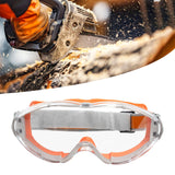Maxbell Safety Goggles Clear Lens for Adults for Industrial Spraying Scientific Work Orange