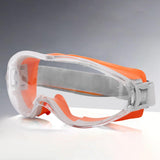 Maxbell Safety Goggles Clear Lens for Adults for Industrial Spraying Scientific Work Orange