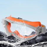Maxbell Safety Goggles Clear Lens for Adults for Industrial Spraying Scientific Work Orange