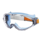 Maxbell Safety Goggles Clear Lens for Adults for Industrial Spraying Scientific Work Blue