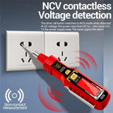 Maxbell Voltage Tester Tool Portable Built in Flashlight for Home Office Electrician red