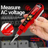 Maxbell Voltage Tester Tool Portable Built in Flashlight for Home Office Electrician red