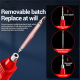 Maxbell Voltage Tester Tool Portable Built in Flashlight for Home Office Electrician red