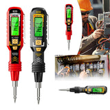 Maxbell Voltage Tester Tool Portable Built in Flashlight for Home Office Electrician red
