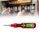 Maxbell Voltage Tester Tool Portable Built in Flashlight for Home Office Electrician red