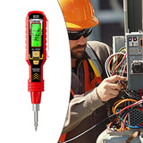 Maxbell Voltage Tester Tool Portable Built in Flashlight for Home Office Electrician red