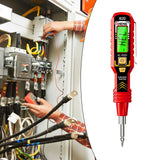 Maxbell Voltage Tester Tool Portable Built in Flashlight for Home Office Electrician red