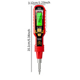 Maxbell Voltage Tester Tool Portable Built in Flashlight for Home Office Electrician red