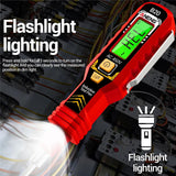 Maxbell Voltage Tester Tool Portable Built in Flashlight for Home Office Electrician red
