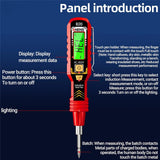 Maxbell Voltage Tester Tool Portable Built in Flashlight for Home Office Electrician red