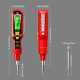 Maxbell Voltage Tester Tool Portable Built in Flashlight for Home Office Electrician red