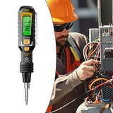 Maxbell Voltage Tester Tool Portable Built in Flashlight for Home Office Electrician black