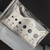Maxbell Bolt Gauge Card Double Sided Compact Screw Gauge for Engineers DIY Repairers