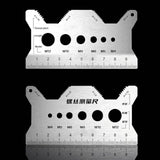 Maxbell Bolt Gauge Card Double Sided Compact Screw Gauge for Engineers DIY Repairers