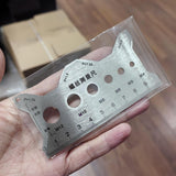 Maxbell Bolt Gauge Card Double Sided Compact Screw Gauge for Engineers DIY Repairers