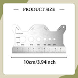Maxbell Bolt Gauge Card Double Sided Compact Screw Gauge for Engineers DIY Repairers
