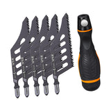 Maxbell Jig Saw Blades with Handle Curved Blade for Household Gardening Wood Working 3 Saw Blades