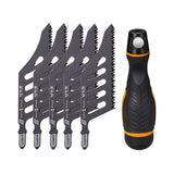 Maxbell Jig Saw Blades with Handle Curved Blade for Household Gardening Wood Working 3 Saw Blades