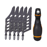 Maxbell Jig Saw Blades with Handle Curved Blade for Household Gardening Wood Working 3 Saw Blades