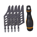 Maxbell Jig Saw Blades with Handle Curved Blade for Household Gardening Wood Working 3 Saw Blades