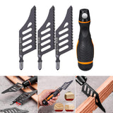 Maxbell Jig Saw Blades with Handle Curved Blade for Household Gardening Wood Working 3 Saw Blades