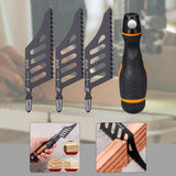 Maxbell Jig Saw Blades with Handle Curved Blade for Household Gardening Wood Working 3 Saw Blades