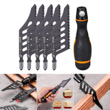 Maxbell Jig Saw Blades with Handle Curved Blade for Household Gardening Wood Working 5 Saw Blades