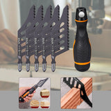 Maxbell Jig Saw Blades with Handle Curved Blade for Household Gardening Wood Working 5 Saw Blades