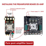 Maxbell Digital Amplifier Board Lightweight Easy to Install Audio System 2.1 Channel