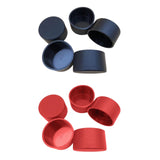 Maxbell 5x PVC ID 6.3cm Round Furniture Legs End Caps Versatile Chair Leg Protectors Black