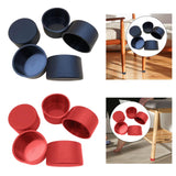 Maxbell 5x PVC ID 6.3cm Round Furniture Legs End Caps Versatile Chair Leg Protectors Black