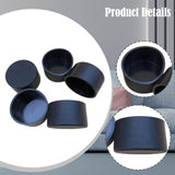Maxbell 5x PVC ID 6.3cm Round Furniture Legs End Caps Versatile Chair Leg Protectors Black
