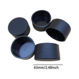 Maxbell 5x PVC ID 6.3cm Round Furniture Legs End Caps Versatile Chair Leg Protectors Black