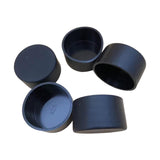 Maxbell 5x PVC ID 6.3cm Round Furniture Legs End Caps Versatile Chair Leg Protectors Black