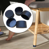 Maxbell 5x PVC ID 6.3cm Round Furniture Legs End Caps Versatile Chair Leg Protectors Black