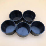 Maxbell 5x PVC ID 6.3cm Round Furniture Legs End Caps Versatile Chair Leg Protectors Black