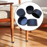Maxbell 5x PVC ID 6.3cm Round Furniture Legs End Caps Versatile Chair Leg Protectors Black