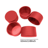 Maxbell 5x PVC ID 6.3cm Round Furniture Legs End Caps Versatile Chair Leg Protectors Red